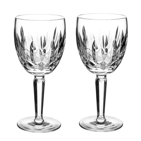 6 1/2" Tall ☘️ Waterford Cordial Wine Water Stem GLASSES 🥂 2x - Picture 1 of 6